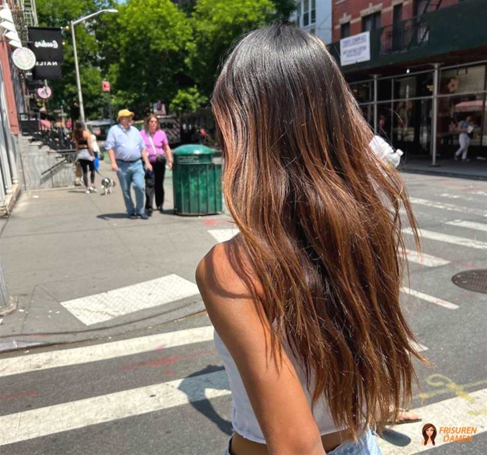 Balayage für braunes Haar