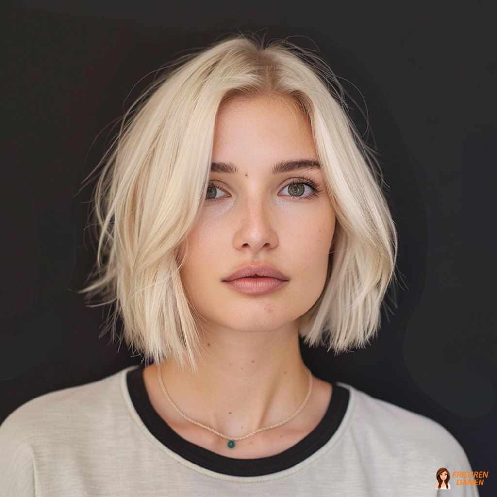 Blonder Helmbob mit soften Stufen und freundlicher, harmonischer Rahmenwirkung