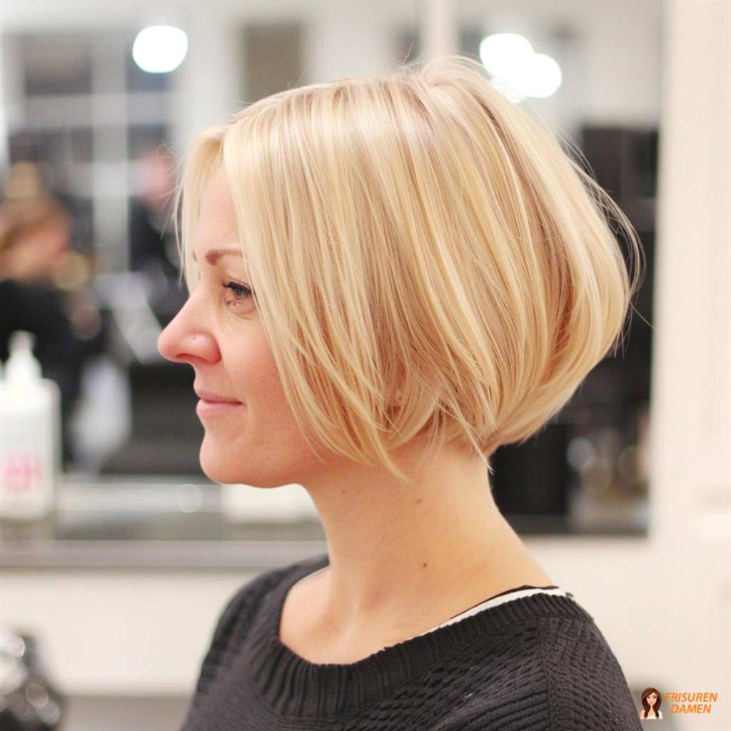 Blonder Bob für Frauen ab 50 mit feinem Haar, strukturierter Look und sichtbar mehr Fülle-Effekt