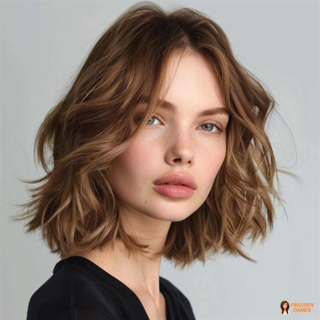 Bob mit dynamischen Wellen für feines Haar