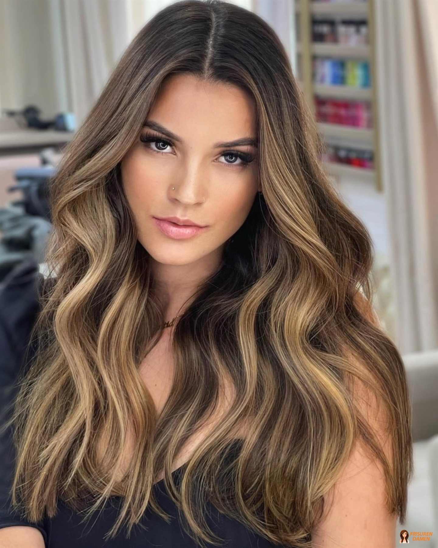 Caramel Balayage auf Braun – natürliche Eleganz 2026