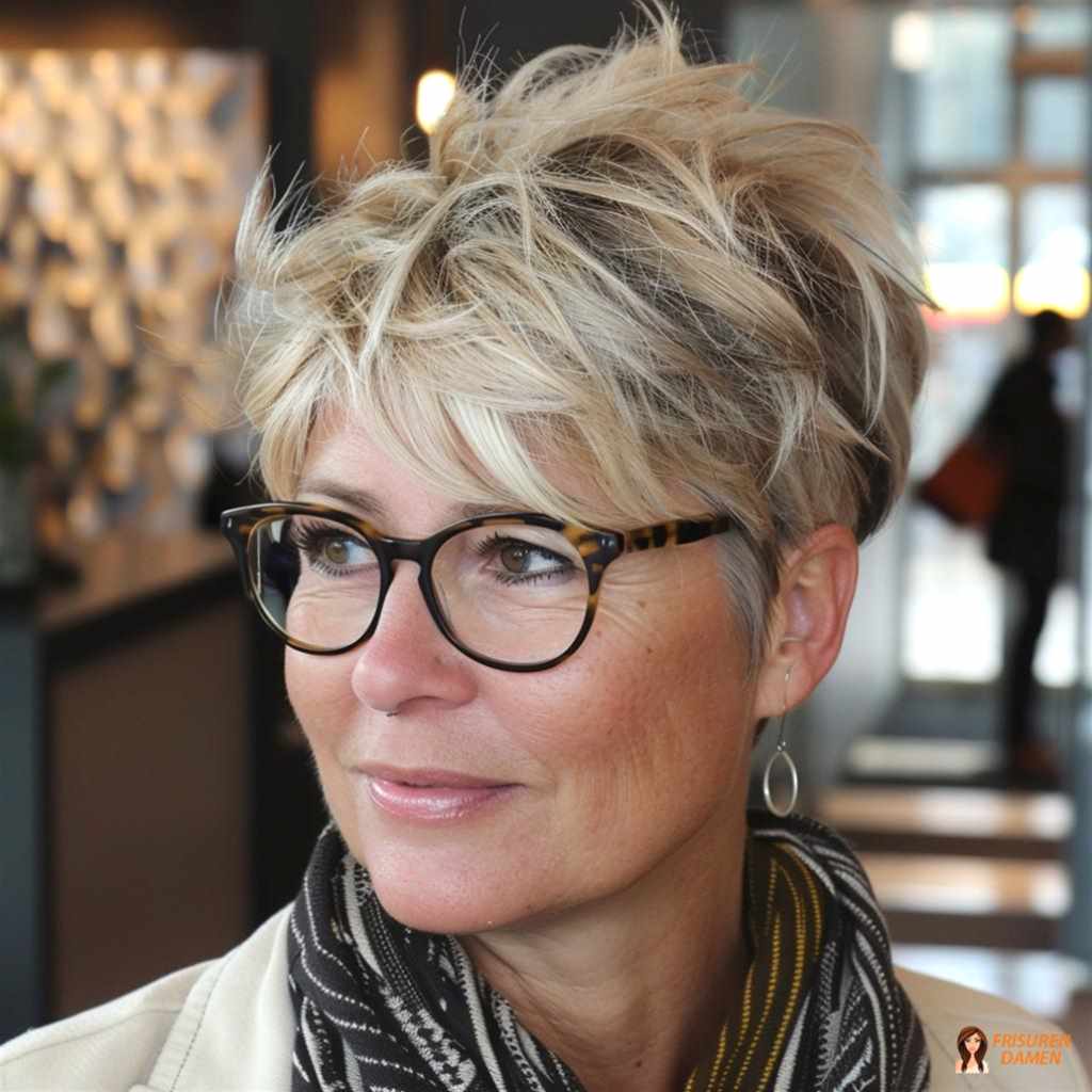 Charmante Verspieltheit für Frauen ab 70 mit sanfter Struktur und freundlichem Ausdruck