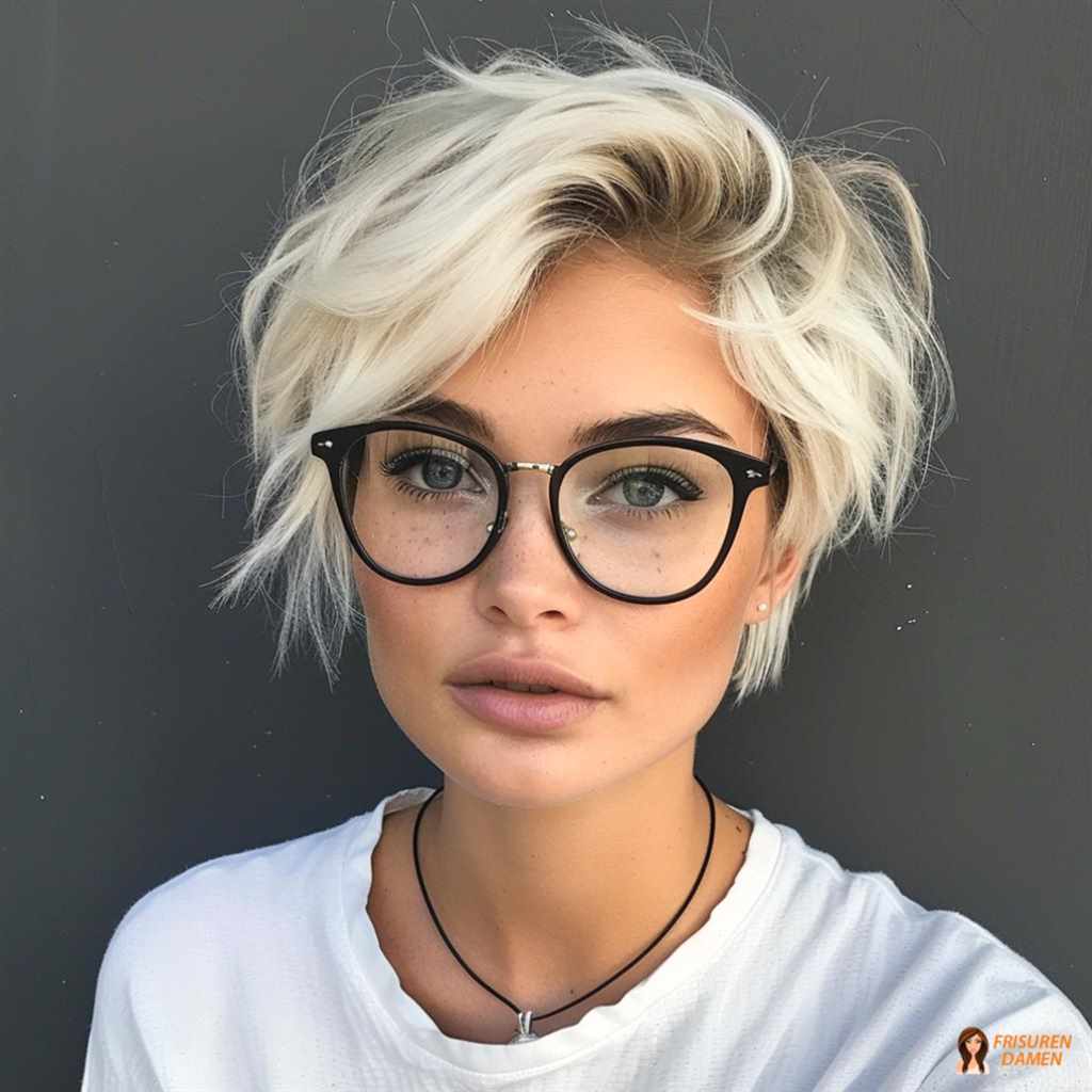 Weiche Wellen für Frauen ab 60 mit Brille, die die Gesichtszüge sanft umspielen