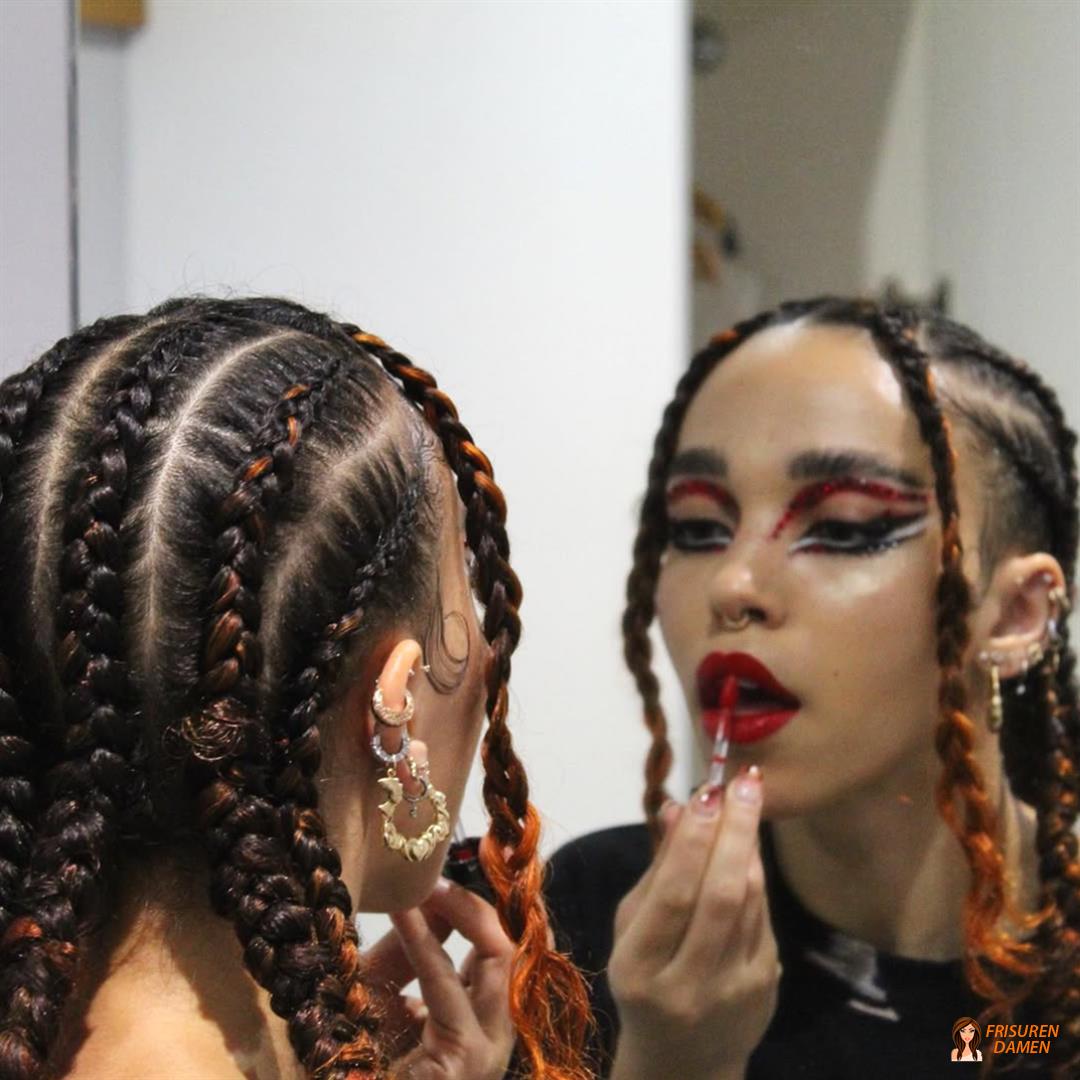 Cornrows als moderner Flechtlook für Frauen