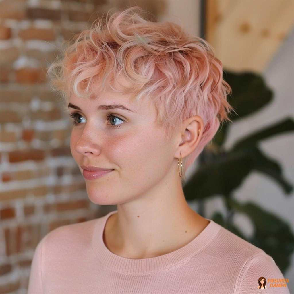 Asymmetrischer Pixie für Damen mit modernem Stil und verjüngendem Effekt
