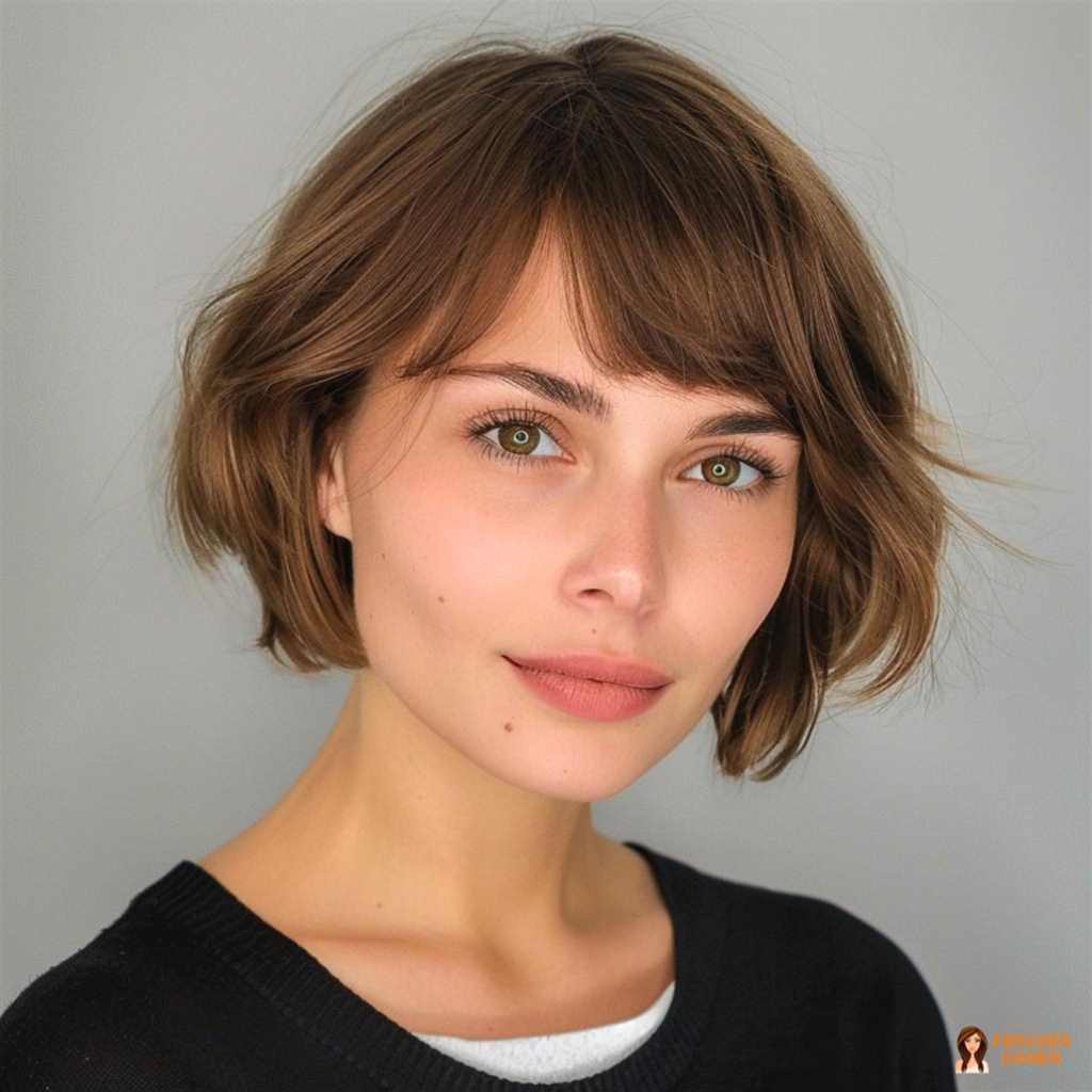 Klassischer French Bob mit fransigen Stufen für Frauen