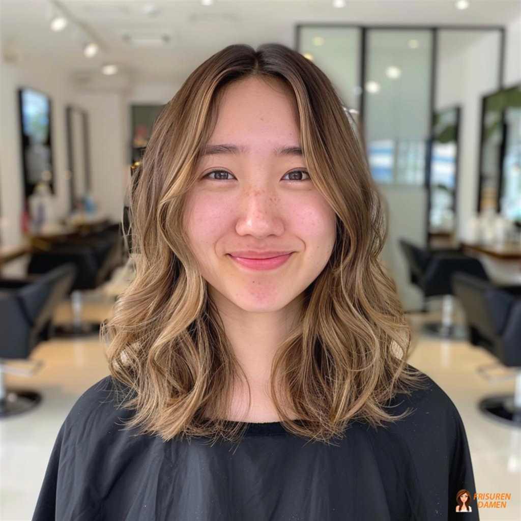 Braunes Haar für Frauen mit lässigen Lagen, mehr Bewegung und natürlichem Volumen-Effekt