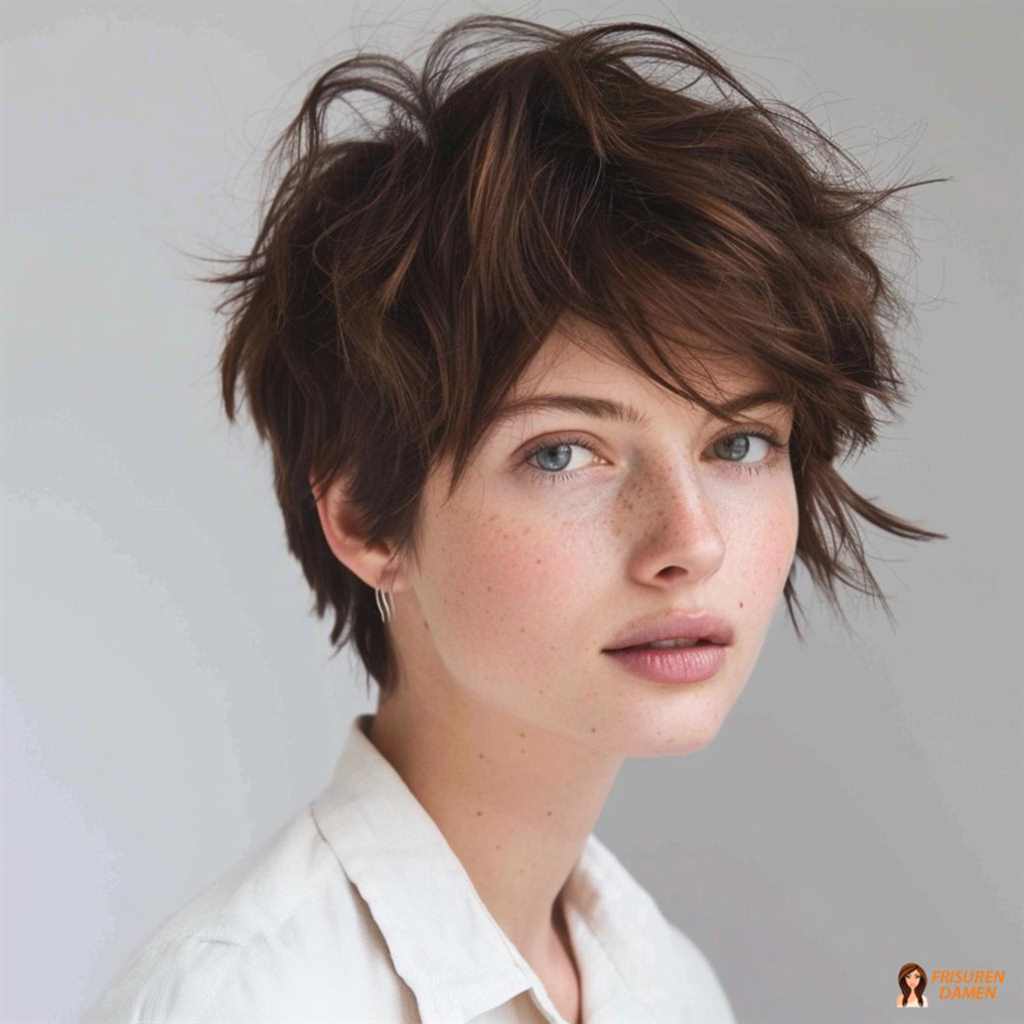 Messy Bob mit fransigen Stufen für Frauen