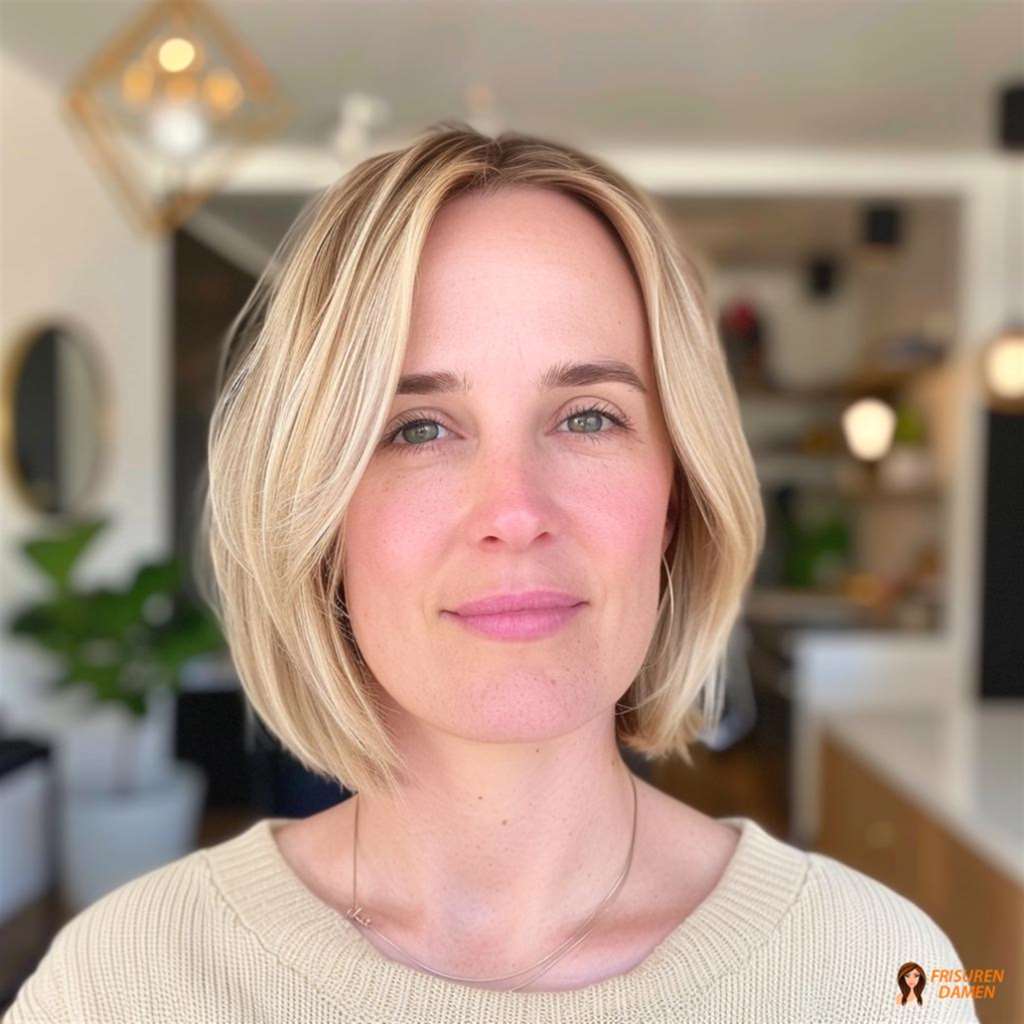 Lockerer Bob für Frauen ab 50 mit feinem Haar, sanfte Stufen und luftiger Volumen-Effekt