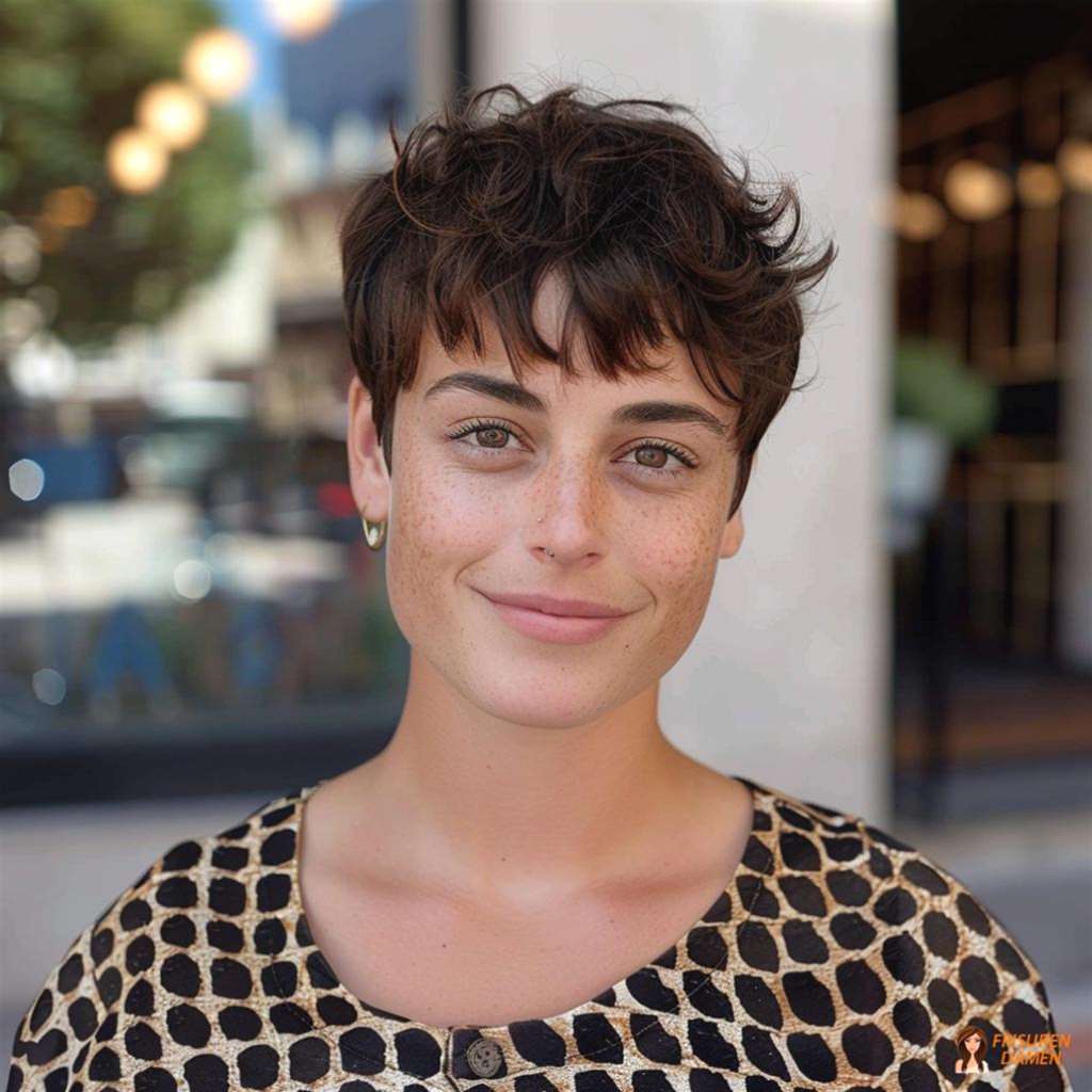 Moderner Pixie mit definierter Form und leichter Textur für einen zeitlosen Alltagslook