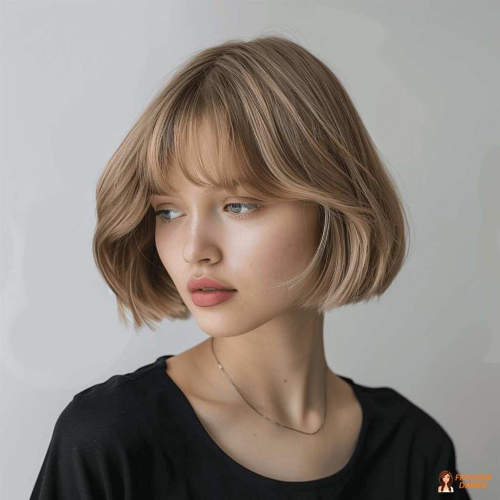 Moderner Pagenkopf als halblange Frisur für Frauen mit sanfter Kontur