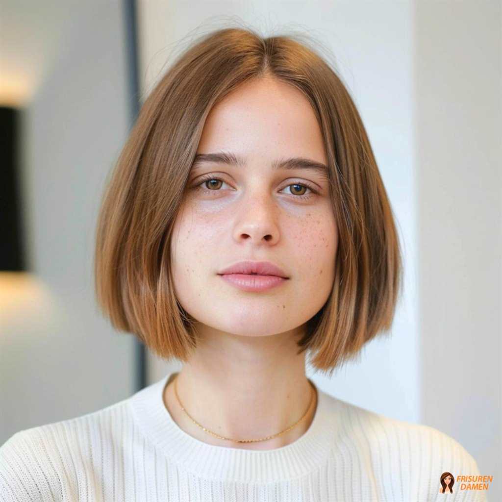 Der natürliche Bob für Frauen, weicher Fall mit frischem Alltags-Effekt und Leichtigkeit