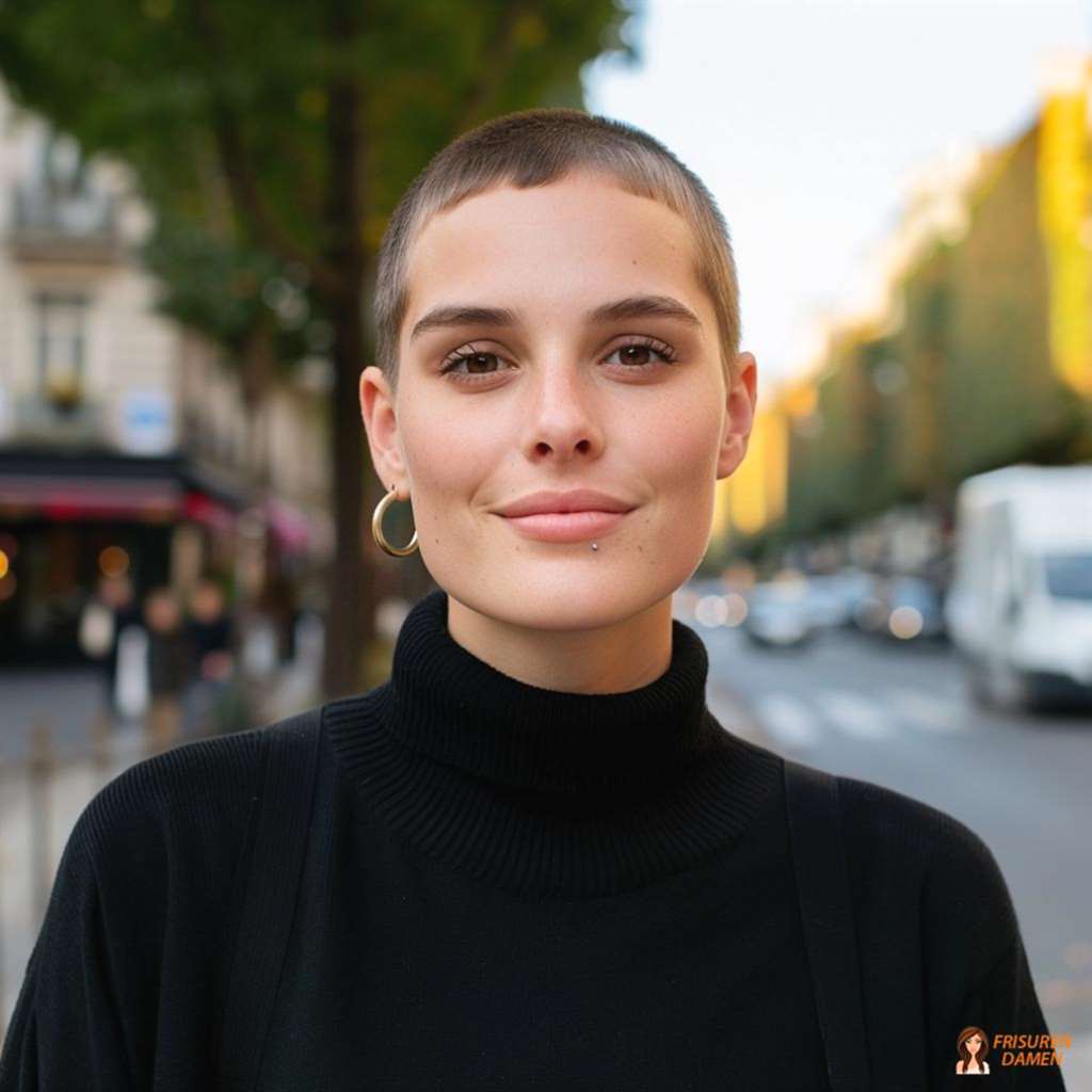 Natürlicher Buzz Cut mit weicher Oberfläche und dezentem, harmonischem Gesamtbild