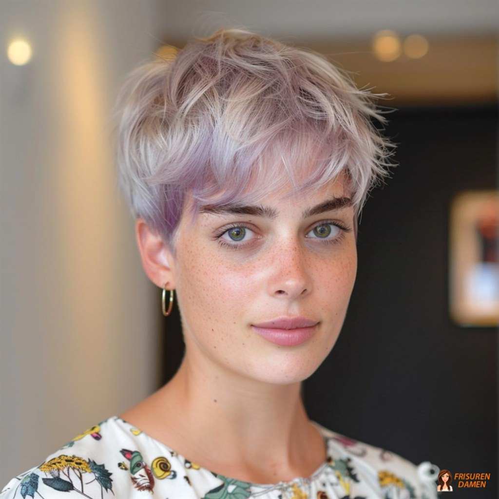 Pastellvioletter Pixie für Frauen mit modischem Akzent und frischer Wirkung