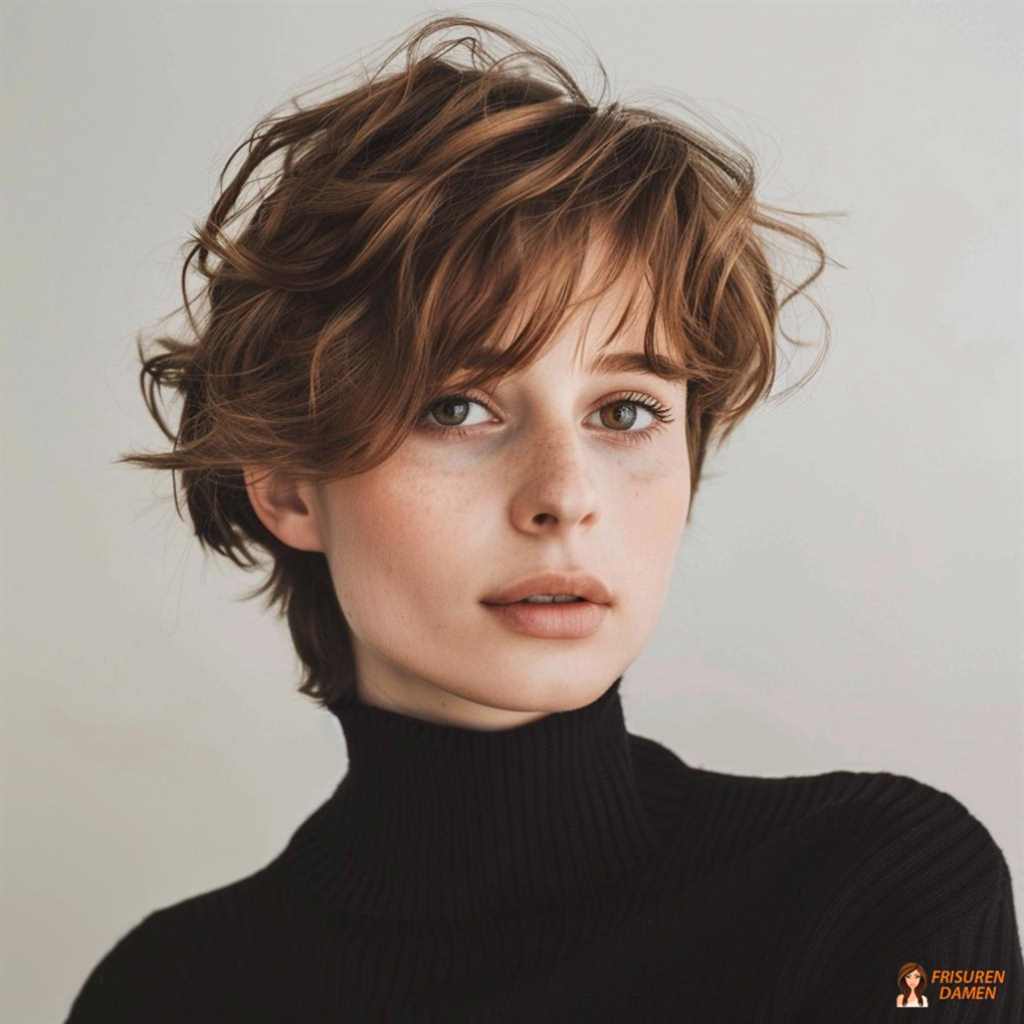 Romantischer Wavy Bob mit fransigen Stufen für Frauen