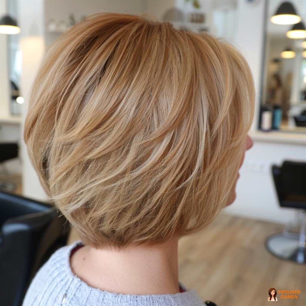 Sanft gestufter Bob für Damen, weicher Stil mit schmeichelndem Effekt