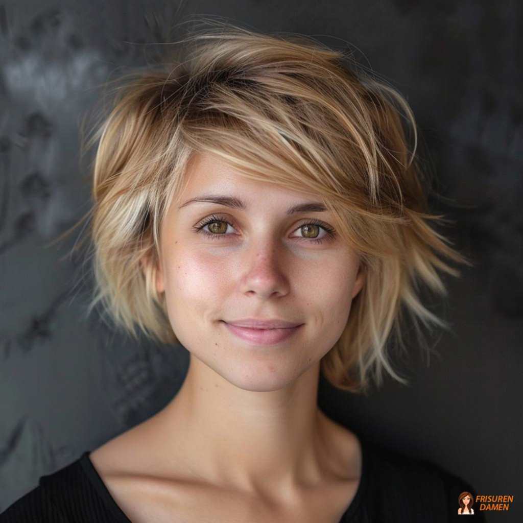 Shaggy Bob mit fransigen Stufen für Frauen