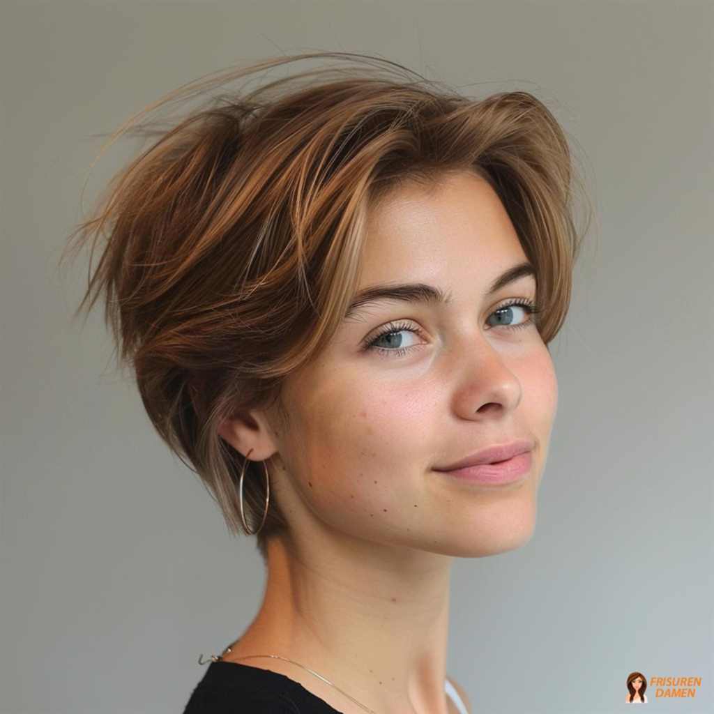 Bob mit strahlenden Sonnenstrahlen und fransiger Struktur für Frauen