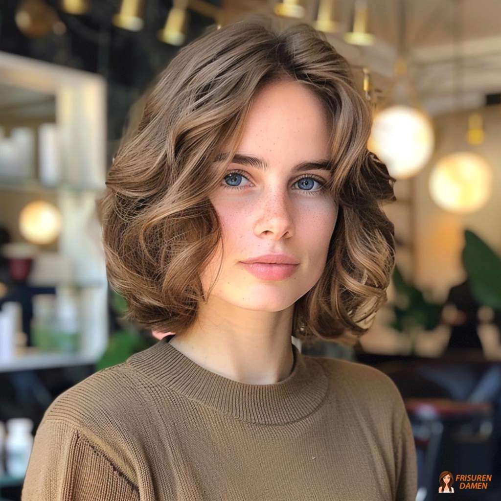 Weicher Wellen Bob mit fransigen Stufen für Frauen