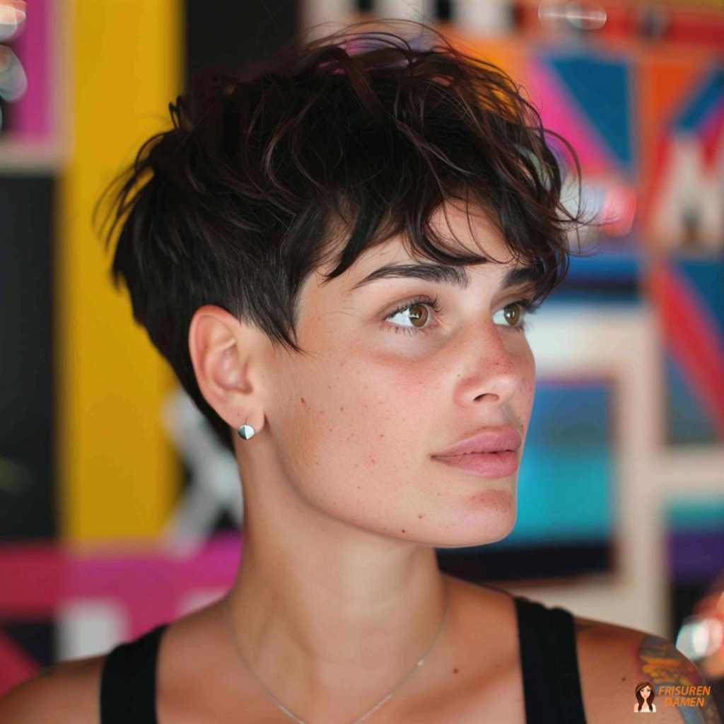 Dunkler strukturierter Bob für Damen mit klarer Form und modernem Finish