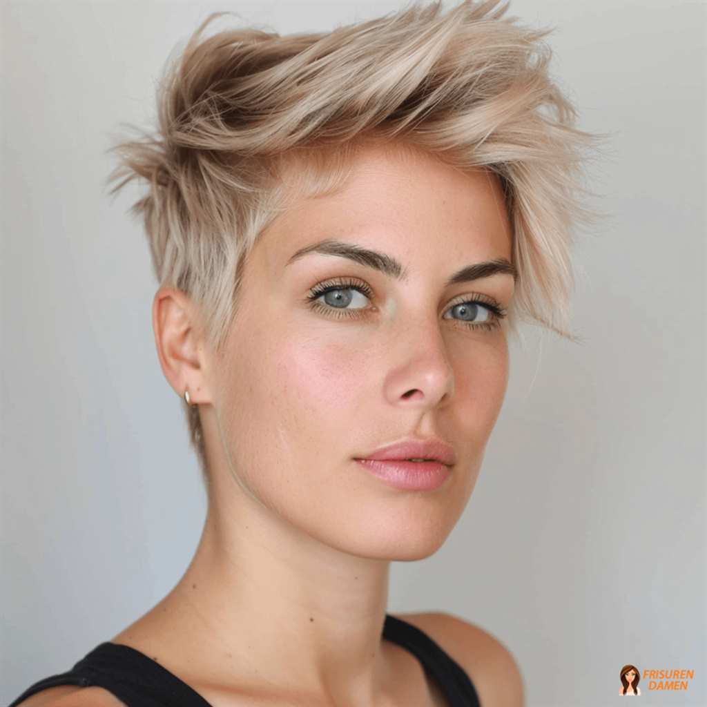 Dynamische Kurzhaarfrisur mit Bewegung und natürlichem Volumen