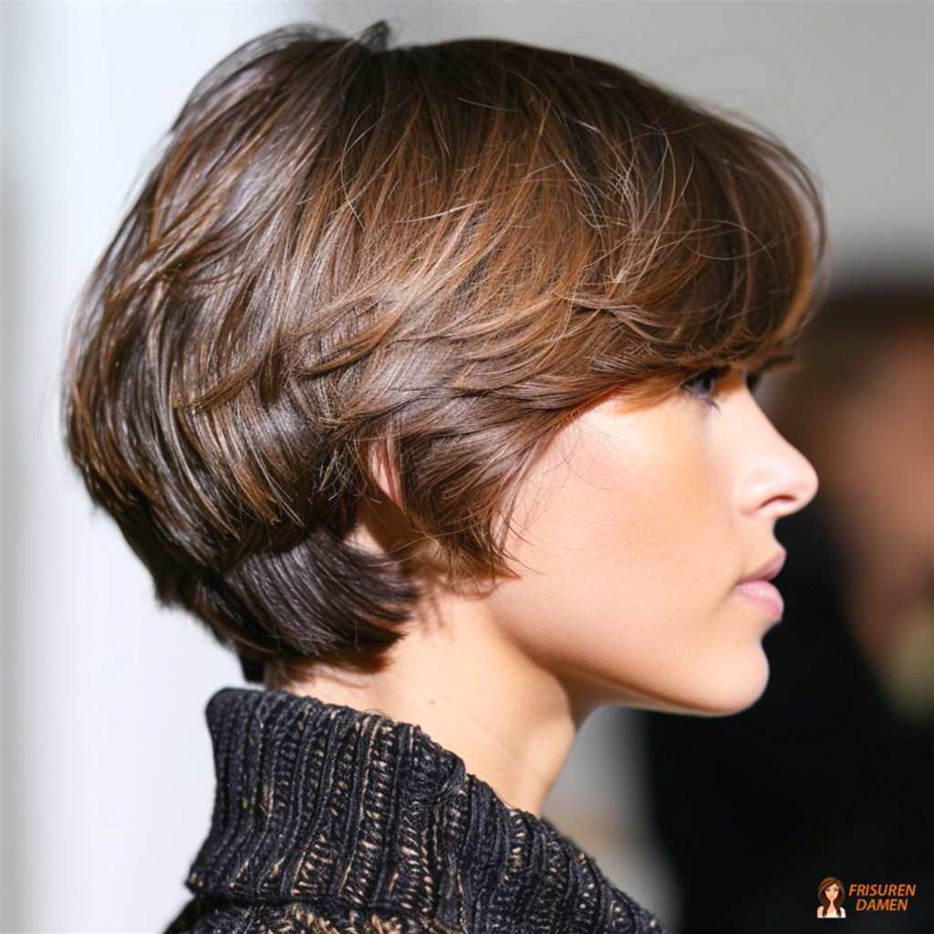 Dynamischer gestufter Bob für Damen, beweglicher Schnitt mit voller Wirkung