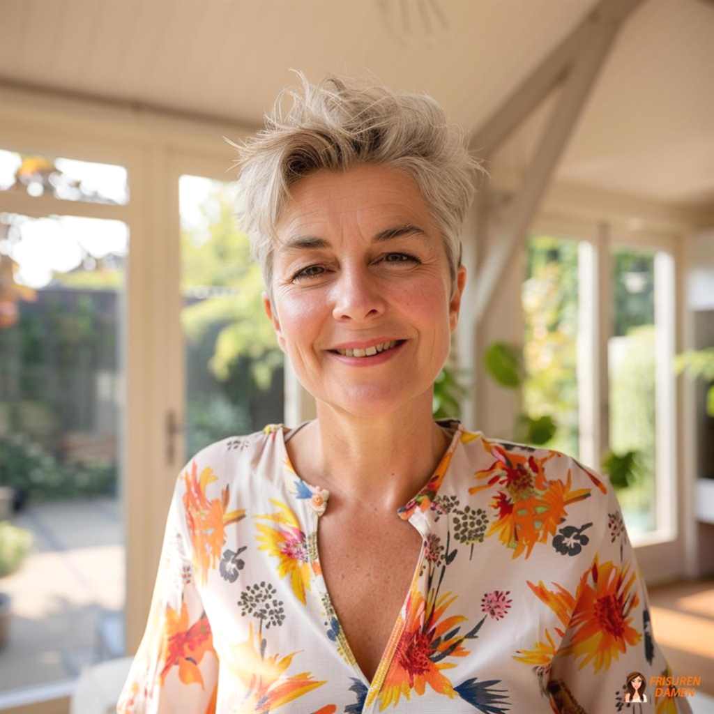 Einfache Pixie Frisur für ältere Frauen, pflegeleicht und frisch