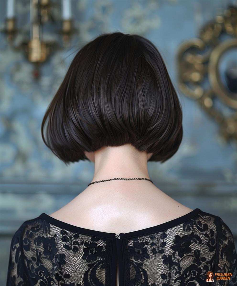 Blonde Balayage im Bob für Frauen, die hinten weiche Übergänge betont