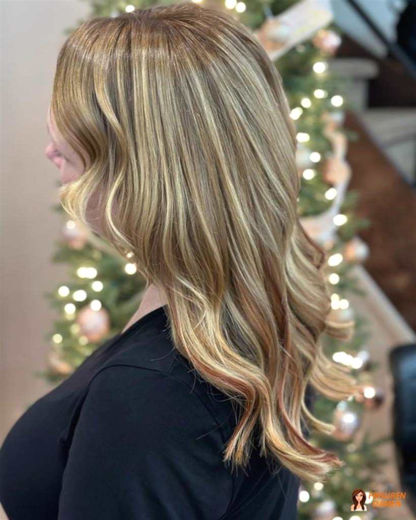 Elegante glatte Frisur mit Highlights für dünnes Haar