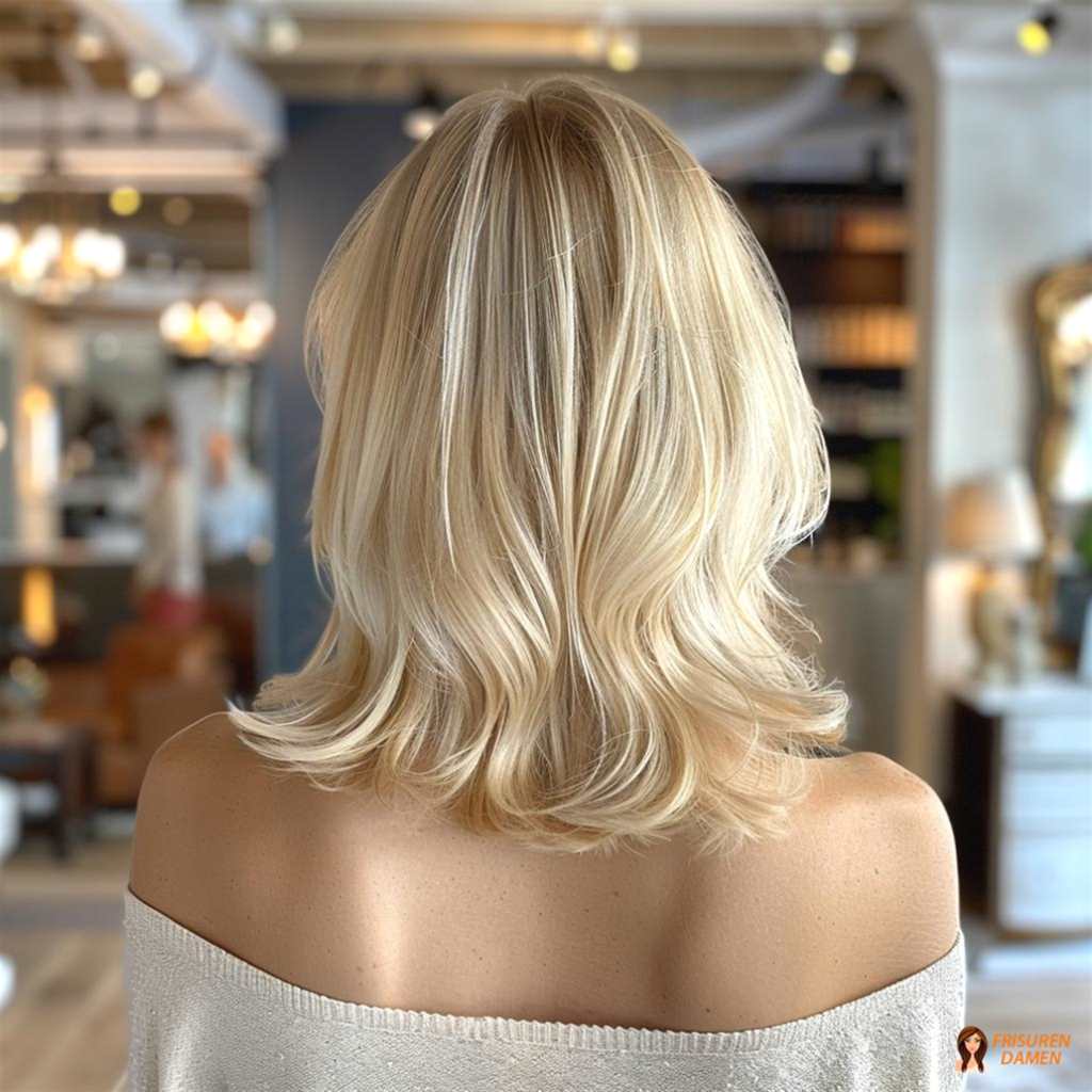 Elegante Mittellänge in Blond 2026 für Damen mit gepflegter Silhouette und Glanz