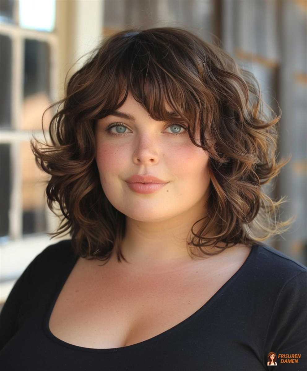 Eleganter Haarschnitt für Frauen mit rundem Gesicht, weich konturiert