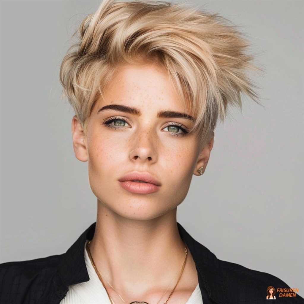 Wuscheliger Kurzhaarlook mit blondem Akzent für mehr Dimension und einen frischen Glow