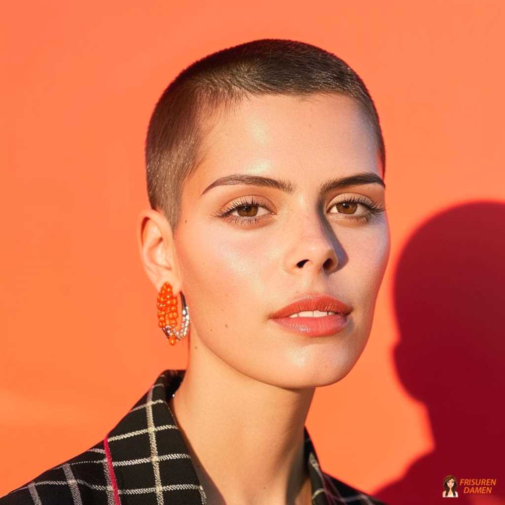 Eleganter Buzz Cut mit natürlichem Glanz und ruhiger, hochwertiger Gesamtwirkung