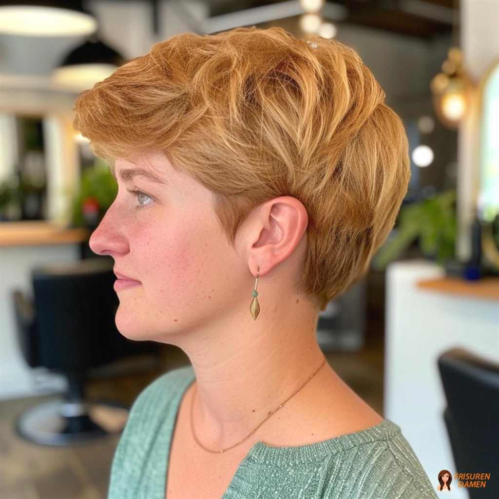 Eleganter kurzer Bob für Damen mit Seitenscheitel und harmonischer Silhouette