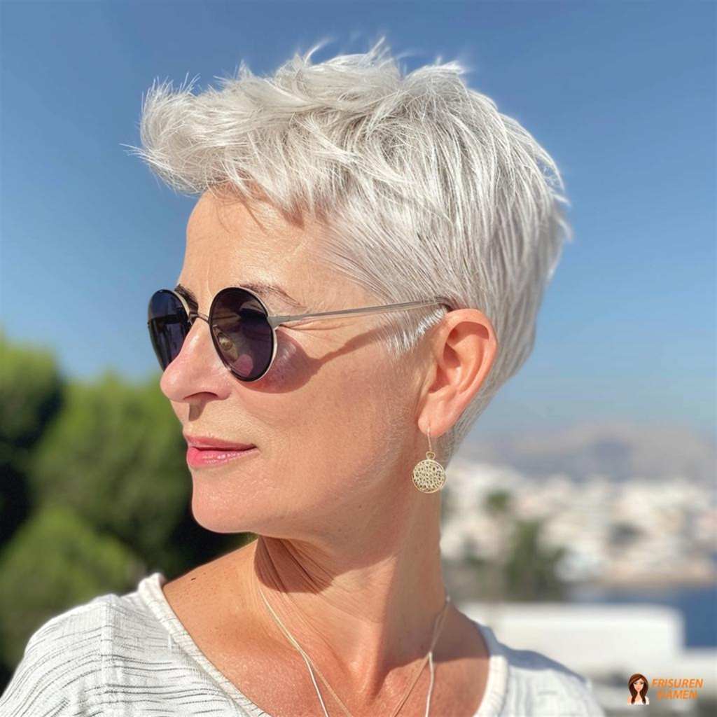 Pflegeleichter Kurzhaarschnitt mit sanften Fransen