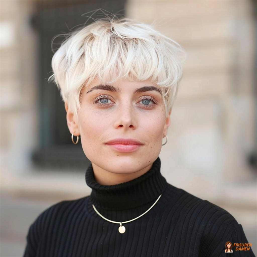 Kurzhaarschnitt für Frauen mit definierter Textur, natürlicher Bewegung und gepflegter Eleganz