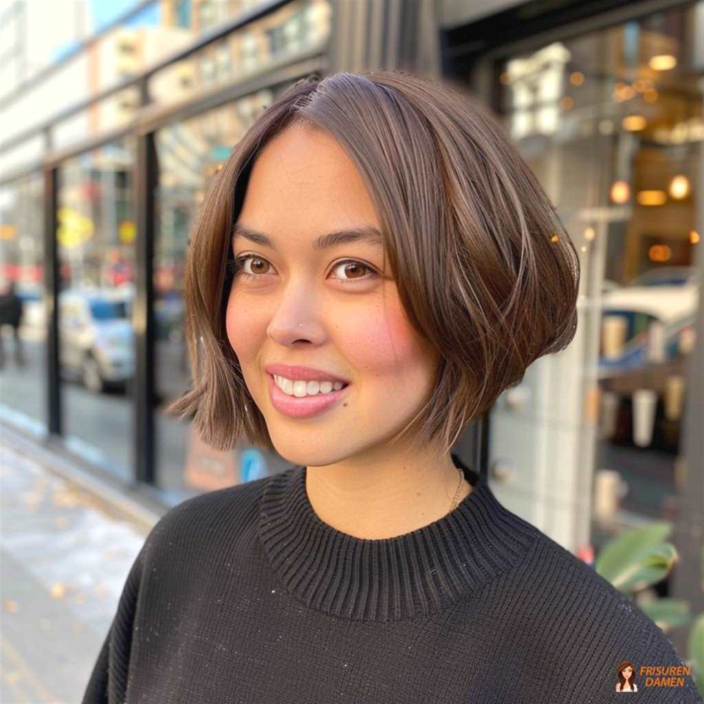 Eleganter Bubble Bob mit definierter Textur und glänzendem Finish