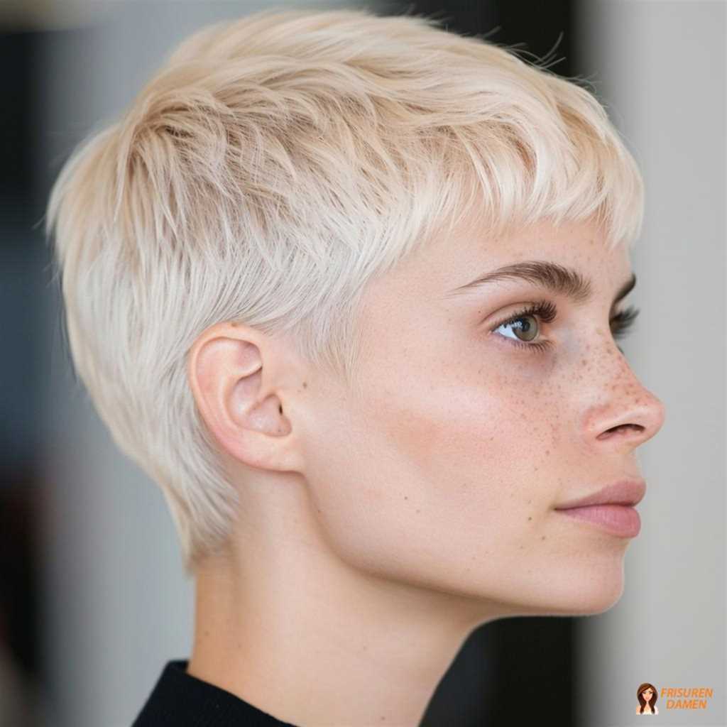 Elfenhafte Blondfrisur für Damen mit feiner Textur