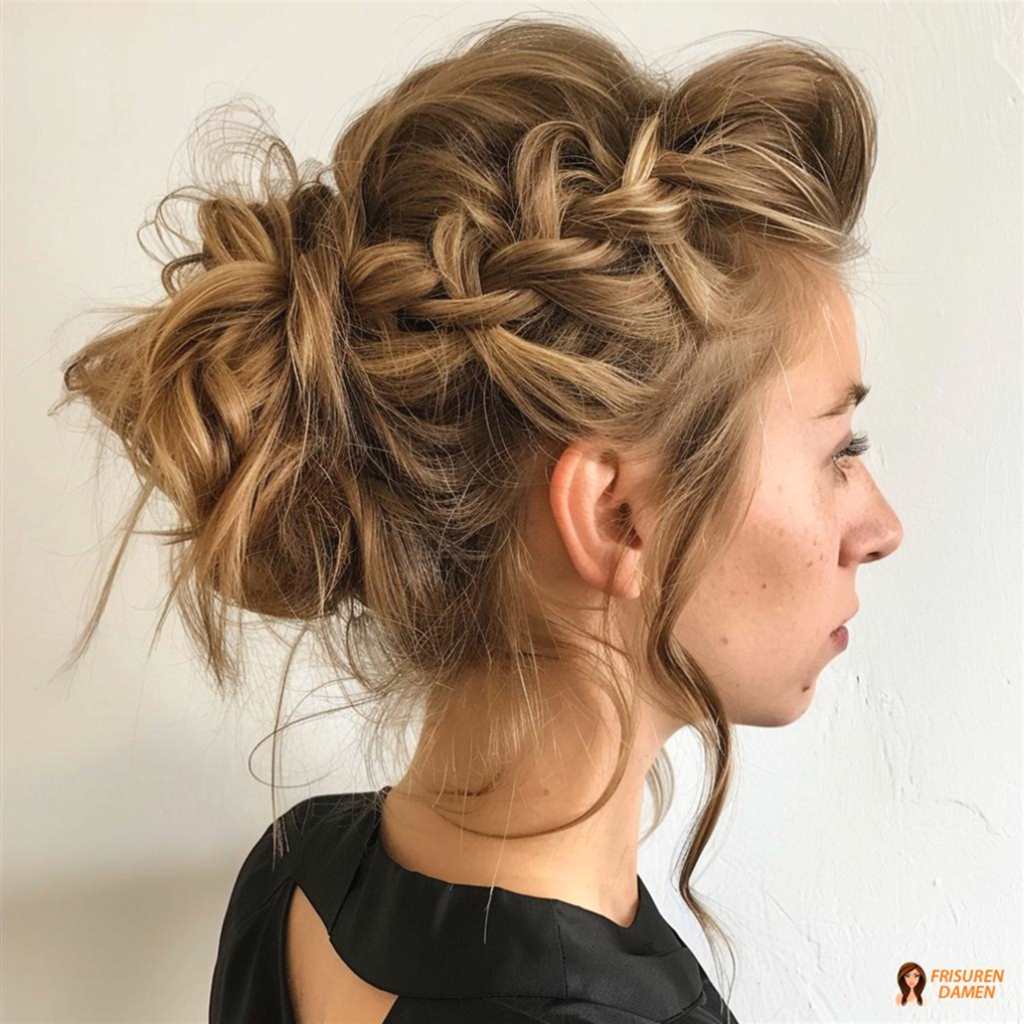 Geflochtener Dutt für feines Haar mit Volumen