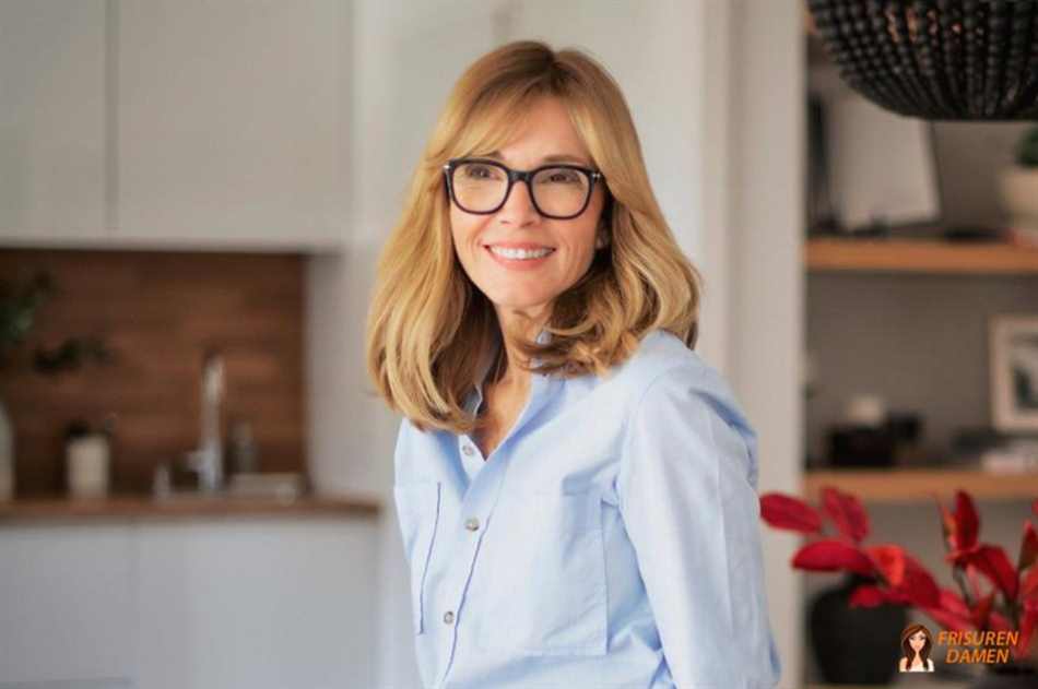 Fransenfrisur mit Stufen für Frauen ab 60