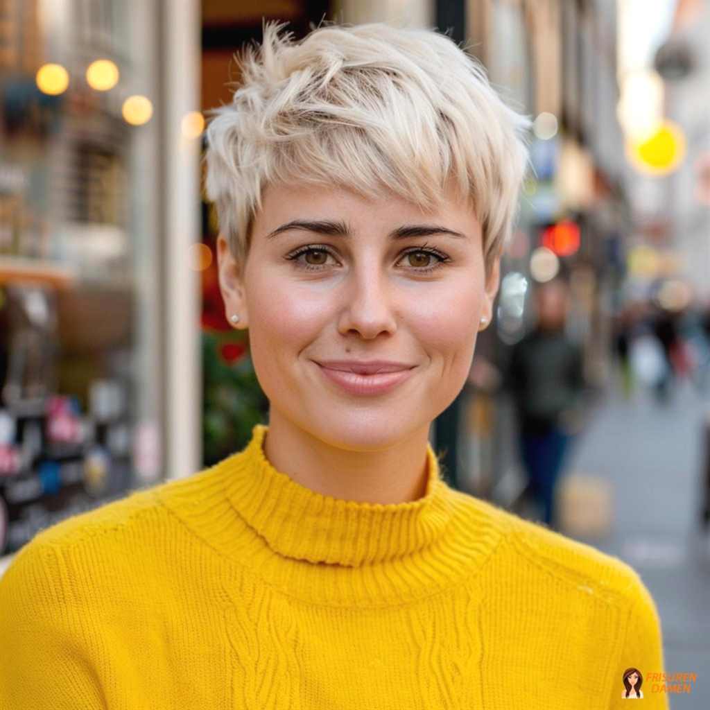 Frecher Pixie Cut für Frauen ab 40, mutiger Kurzlook mit frischem Effekt