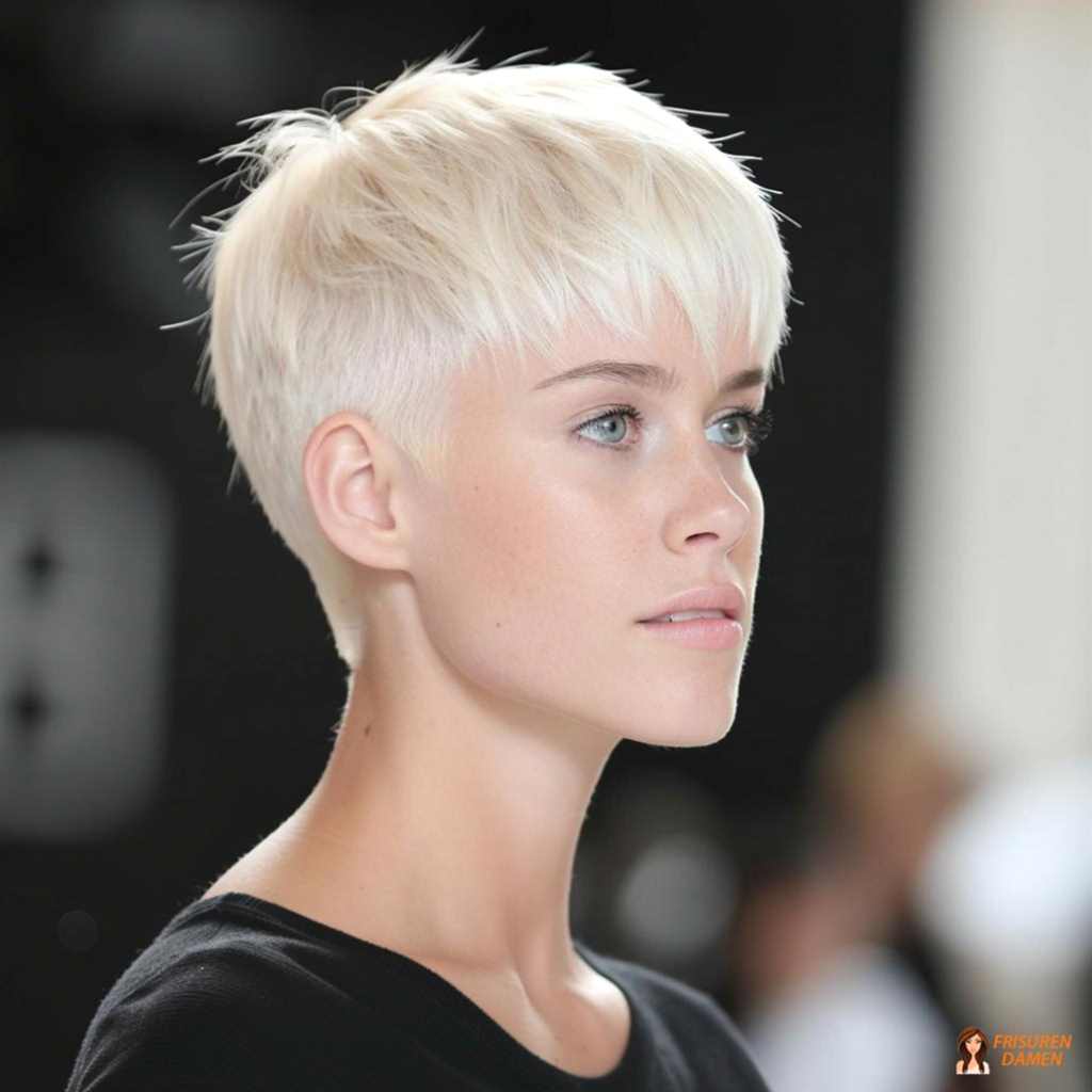 Frecher Pixie Cut für Damen mit moderner, lebendiger Ausstrahlung
