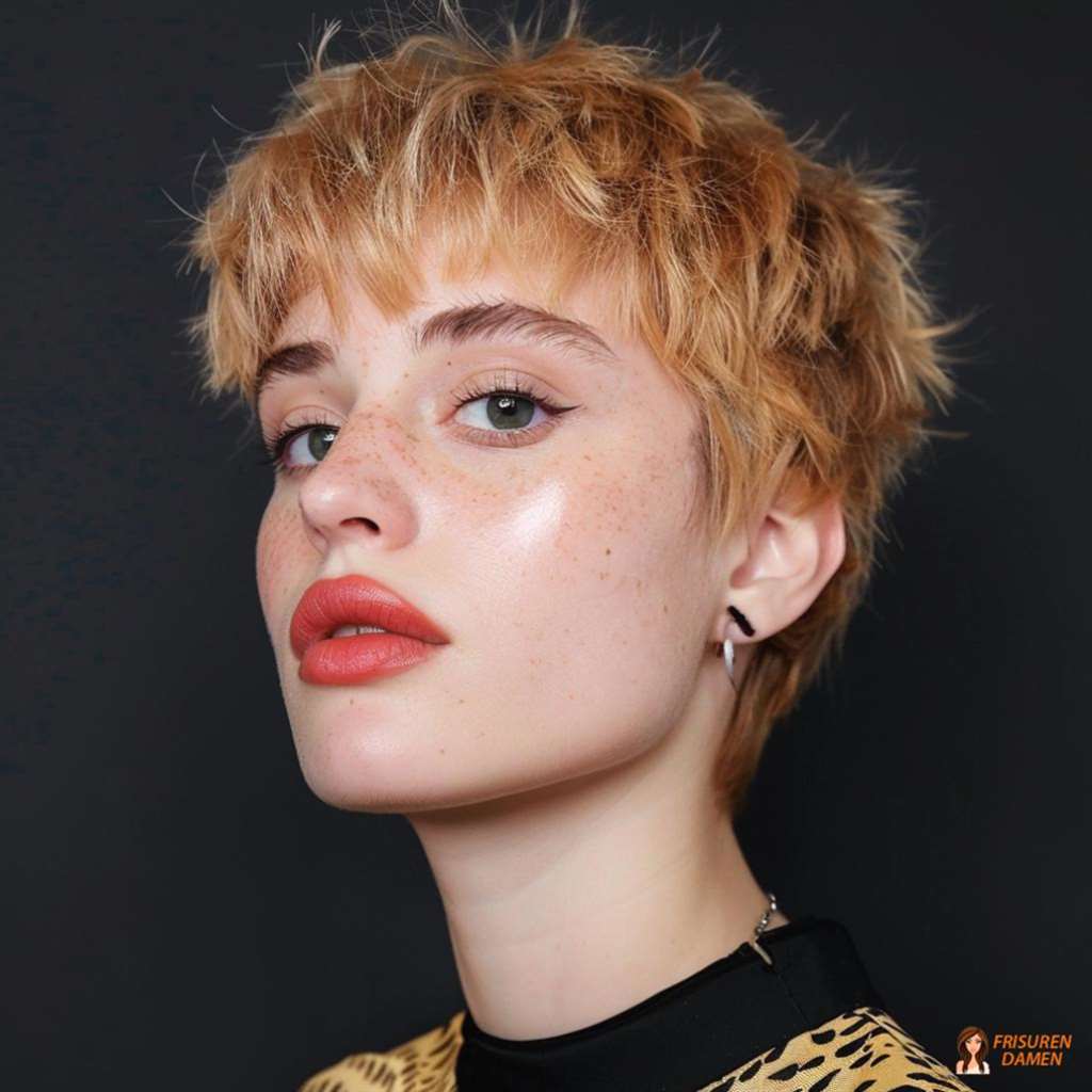Shaggy Pixie Cut für Frauen mit lebendiger Struktur und jugendlichem Effekt