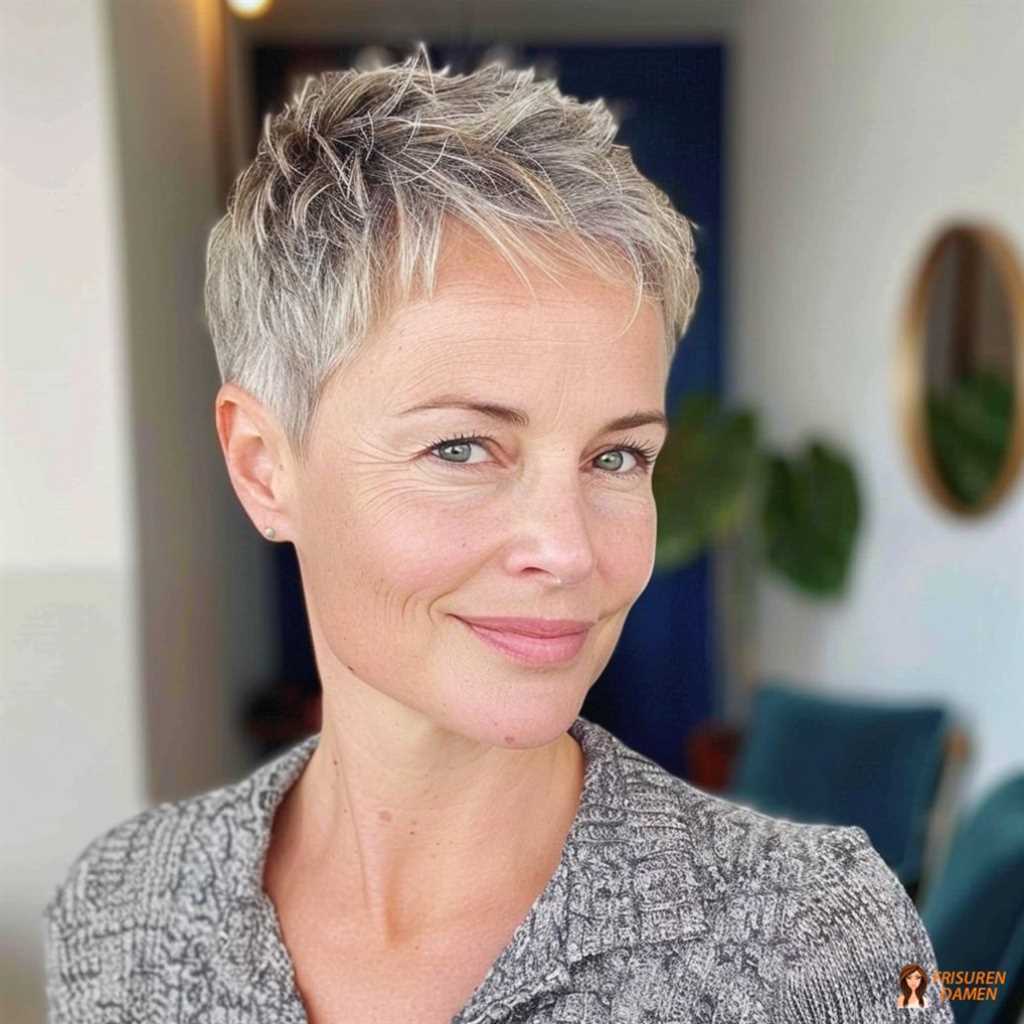 Frecher Spiky Pixie als moderner Kurzhaarschnitt für Frauen über 50