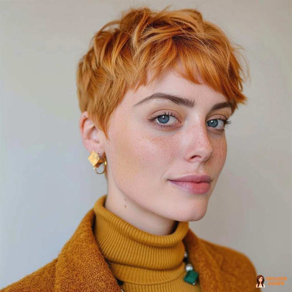 Pixie Cut mit fransiger Frontpartie für eine weiche, freche Ausstrahlung