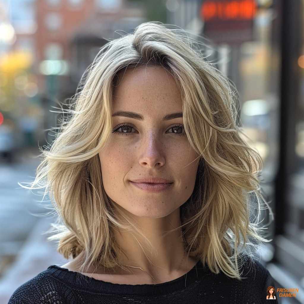 Frischer gestufter Bob in Blond 2026 für Damen mit leichtem Volumen und modernem Effekt