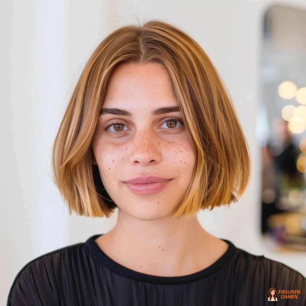 Frischer Bob mit seitlichem Scheitel für Frauen, dynamischer Look mit leichtem Schwung-Effekt