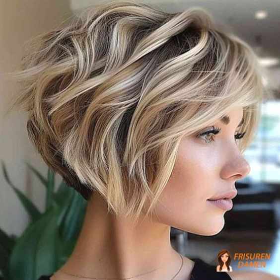 Elegante Frisur für dünnes Haar mit leichter Textur und natürlichem Volumen am Ansatz