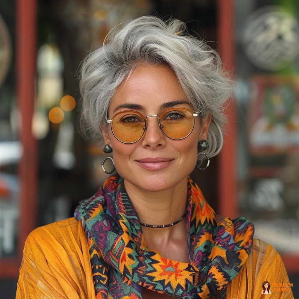 Moderne Frisur für Frauen ab 50 mit natürlicher Ausstrahlung