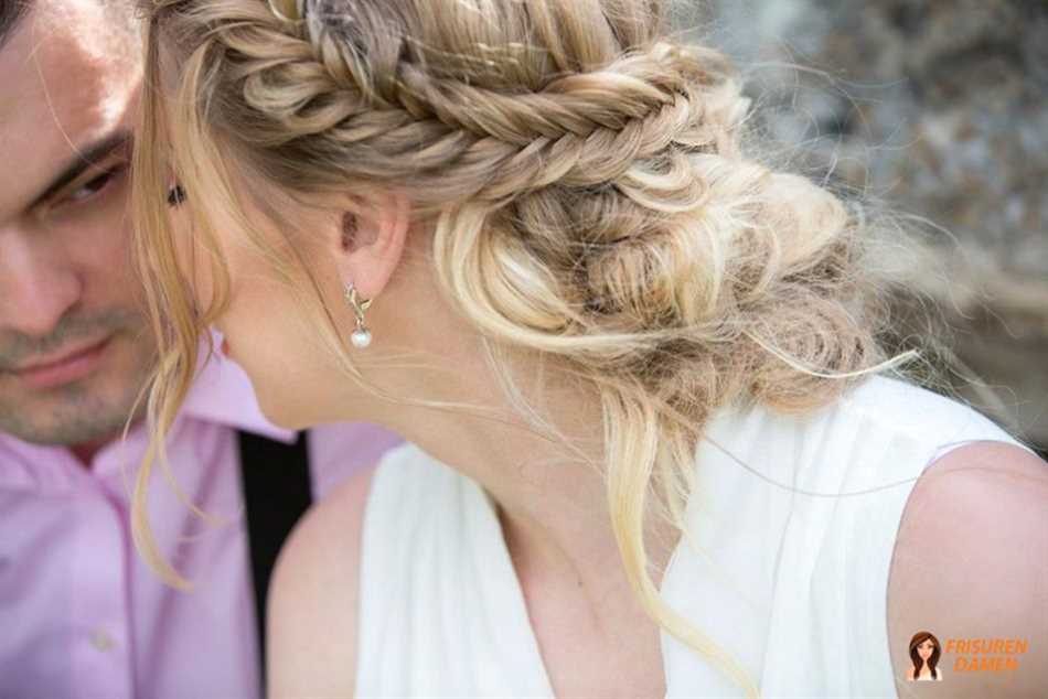 Geflochtener Haarkranz – elegante Frisur für Damen